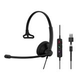 EPOS IMPACT 100 Series Mono Headset On-Ear, kabelgebunden - USB-A, USB-C - schwarz