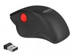 DeLOCK Ergonomic kabellose Maus - schwarz/rot