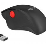 DeLOCK Ergonomic kabellose Maus - schwarz/rot