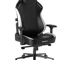 DXRacer Craft Serie GC/XLCF23LTA/NW Gaming-Stuhl - Plus / XL - EPU Kunstleder - schwarz/weiß