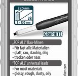 Pica Big Dry For All Bleistiftminen für Zimmermannsbleistift mit Druckmechanismus 2.0 - 5.0 mm graphite