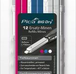 Pica Big Dry Tiefbau 6040 Ersatzminen für Tieflochmarker-Bleistift farbsortiert