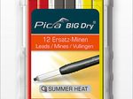 Pica Big Dry Sommer Ersatzminen für Tieflochmarker-Bleistift 2.0 mm 4x graphite, 4x gelb, 4x rot
