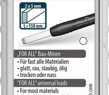 Pica Big Dry For All Bleistiftminen für Zimmermannsbleistift mit Druckmechanismus 2.0 - 5.0 mm weiß