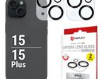 DISPLEX Full Cover Camera Lens Glass, iPhone 15/15 Plus (2 Stück)