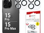 DISPLEX Full Cover Camera Lens Glass, iPhone 15 Pro/15 Pro Max (2 Stück)