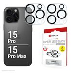 DISPLEX Full Cover Camera Lens Glass, iPhone 15 Pro/15 Pro Max (2 Stück)