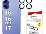 DISPLEX Full Cover Camera Lens Glass, Apple iPhone 16/16 Plus/17 (2 Stück)