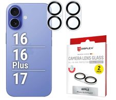 DISPLEX Full Cover Camera Lens Glass, Apple iPhone 16/16 Plus/17 (2 Stück)