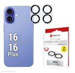 DISPLEX Full Cover Camera Lens Glass, iPhone 16/16 Plus (2 Stück)
