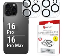 DISPLEX Full Cover Camera Lens Glass, iPhone 16 Pro/16 Pro Max (2 Stück)