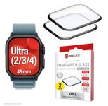DISPLEX Full Cover Schutzfolie Apple Watch Ultra (2/3/4) (49mm), 2 Stück
