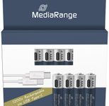 MediaRange USB-Akkus mit Ladekabel Micro AAA 500 mAh, 4 St.
