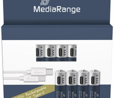 MediaRange USB-Akkus mit Ladekabel Micro AAA 500 mAh, 4 St.