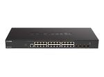 D-Link DXS-1210-28T, 24 x 10G Base-T ports + 4 x 10G/25G SFP28 ports Smart Managed Switch