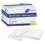 Meditrade® BeeSana®mit eingeschlagenen Schnittkanten Mull-Kompressen 20 cm x 20 cm