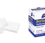 Meditrade® BeeSana®mit eingeschlagenen Schnittkanten Mull-Kompressen 5 cm x 5 cm