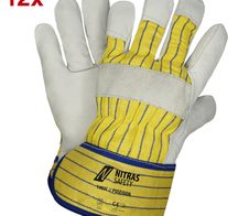 NITRAS® Rindvolllederhandschuhe 1403C Poseidon 10 grau