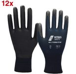 NITRAS® Arbeitshandschuhe 8815 Flexible Fit MF 6 blau,schwarz