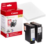 Canon PG-585 / CL-586 schwarz, color Druckerpatronen + Fotopapier, 2er-Set