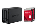 Synology Disk Station DS725+ NAS-Server (2 Schächte) + 2x WD Red WD40EFZZ SATA 3.5" HDD 4 TB Festplatte