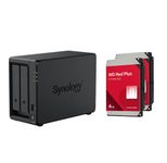 Synology Disk Station DS725+ NAS-Server (2 Schächte) + 2x WD Red WD40EFZZ SATA 3.5" HDD 4 TB Festplatte