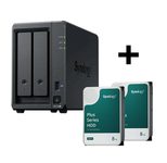 Synology Disk Station DS725+ NAS-Server + Synology Plus 3.5" SATA 6Gb/s Festplatte 16 TB (2 x 8TB)