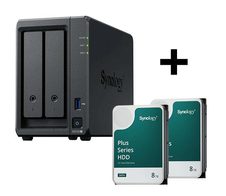 Synology Disk Station DS725+ NAS-Server + Synology Plus 3.5" SATA 6Gb/s Festplatte 16 TB (2 x 8TB)