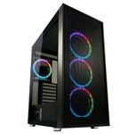 LC Power Gaming-PC Gehäuse LC-802B-ON Midi-Tower schwarz