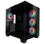 LC Power Gaming-PC Gehäuse LC-809B-ON Midi-Tower schwarz