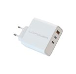 LC Power GaN-Ladegerät LC-GAN-65 USB-C/USB-A weiß