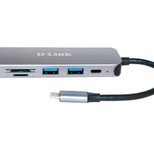 D-Link DUB-2325/E, 5-in-1 USB-C Hub mit Card Reader
