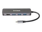 D-Link DUB-2333, 5-in-1 USB-C Hub mit HDMI/Power Delivery