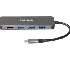 D-Link DUB-2333, 5-in-1 USB-C Hub mit HDMI/Power Delivery