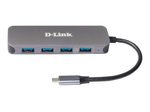 D-Link DUB-2340, USB-C auf 4-Port USB 3.0 Hub mit Power Delivery
