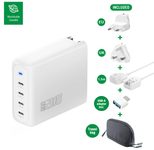 4smarts Ladegerät GaN Flex Pro 200W 4 USB-C weiß, Travel Edition