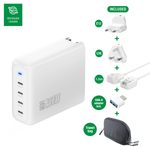 4smarts Ladegerät GaN Flex Pro 200W 4 USB-C weiß, Travel Edition