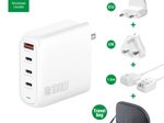4smarts Ladegerät GaN Flex Pro 100W 3 USB-C+1 USB-A, weiß, Travel Edition