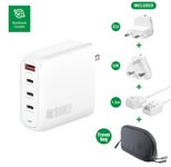 4smarts Ladegerät GaN Flex Pro 100W 3 USB-C+1 USB-A, weiß, Travel Edition