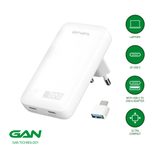 4smarts Netzladegerät FlatPlug Slim Dual 65W GaN 2C, weiß