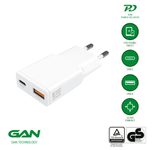 4smarts Netzladegerät PDPlug Slim Duos 30W GaN 1C+1A weiß