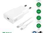 4smarts Netzladegerät PDPlug Slim 20W GaN 1C und USB-C auf Lightning Kabel 1,5m, weiß