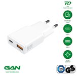 4smarts Netzladegerät PDPlug Slim Duos 20W GaN 1C+1A