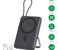 4smarts Wireless Powerbank Enterprise Pocket 10000mAh 22.5W, Qi2 ready, spacegrau