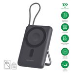 4smarts Wireless Powerbank Enterprise Pocket 10000mAh 22.5W, Qi2 ready, spacegrau