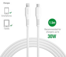 4smarts USB-C auf Lightning Kabel RapidCord PD 30W 1,5m weiß *MFi zertifiziert