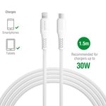 4smarts USB-C auf Lightning Kabel RapidCord PD 30W 1,5m weiß *MFi zertifiziert