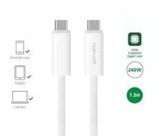 4smarts USB-C Kabel PremiumCord 240W 1.5m weiß