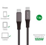 4smarts USB-C auf USB-C Kabel PremiumCord 100W 1,5m schwarz