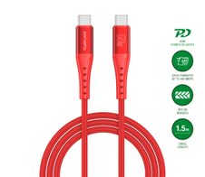 4smarts USB-C Kabel PrimeCord 60W 1,5m, rot